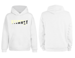 Ladies Classic Hoodie - White Fleece - Pale Yellow & Grey