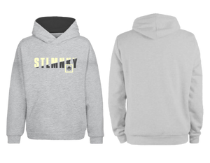 Ladies Classic Hoodie - Grey Fleece - Pale Yellow & Grey