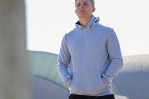 Mens Blank Hoodie - Grey Fleece