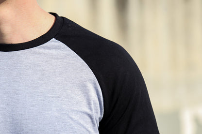 Steel Monkey  — The Classic Raglan (Grey & Black)