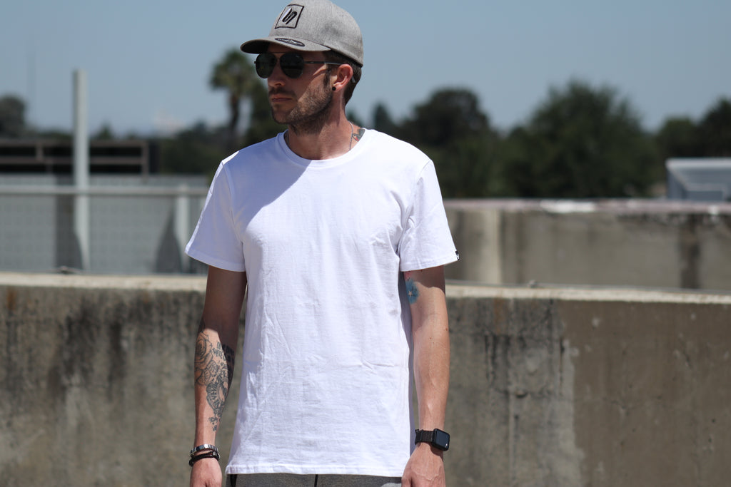 Mens T-Shirt - Blank - White - Cotton