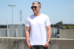 Mens T-Shirt - Blank - White - Spandex