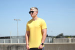 Mens T-Shirt - Blank - Yellow - Spandex