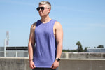 Mens Muscle Tank -  Blank - Indigo Melange