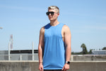 Mens Muscle Tank -  Blank - Blue Melange