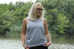 Ladies Muscle Tank - Blank - Grey Melange