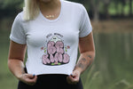 Ladies - Crop Top - T-Shirt - White