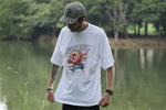 Mens T-Shirt - White - Rolling Into The Sweet Life Oversized Tee