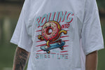 Mens T-Shirt - White - Rolling Into The Sweet Life Oversized Tee