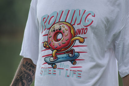 Mens T-Shirt - Rolling Into The Sweet Life Oversized Tee