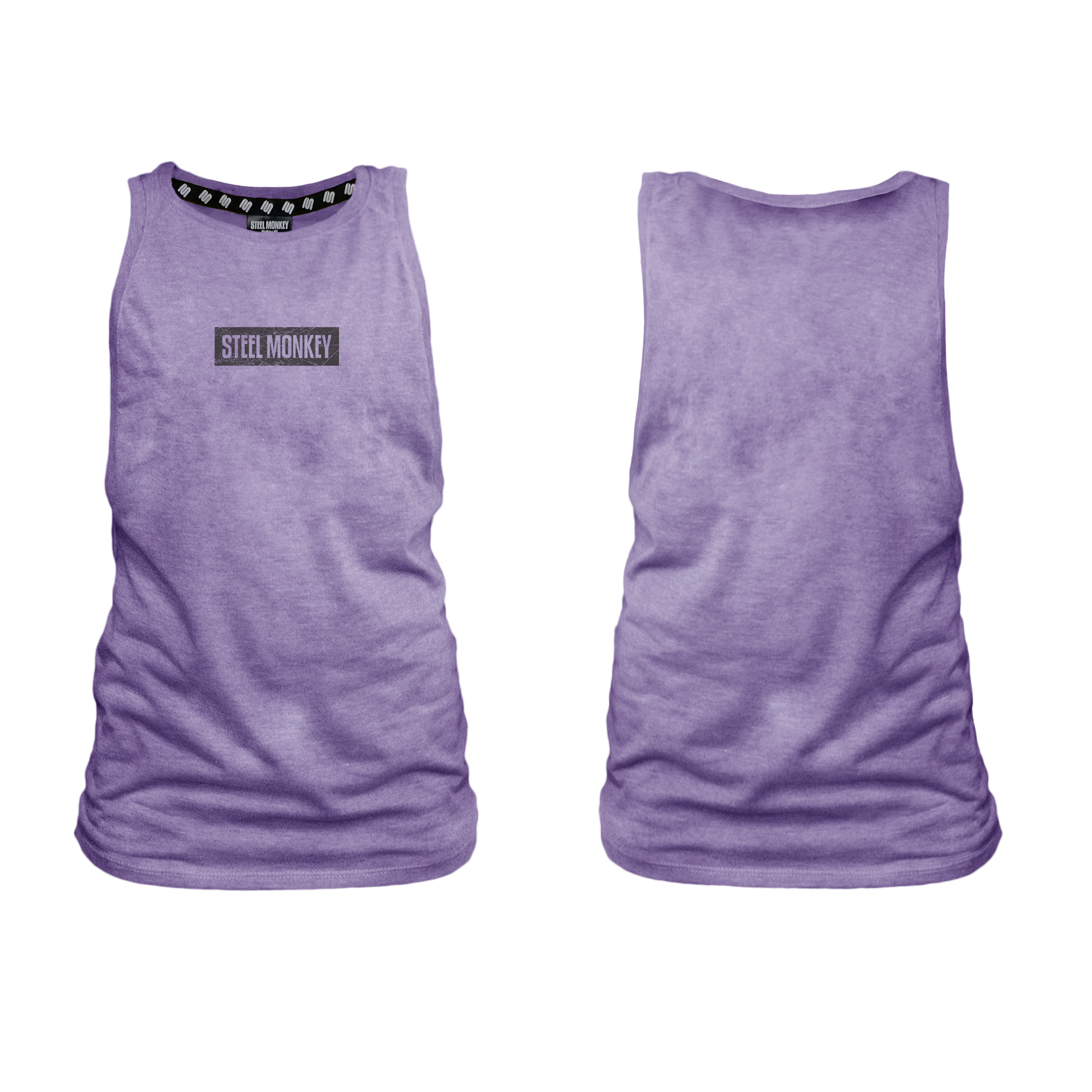 Ladies Muscle Tank - Indigo - Minimalistic - Black