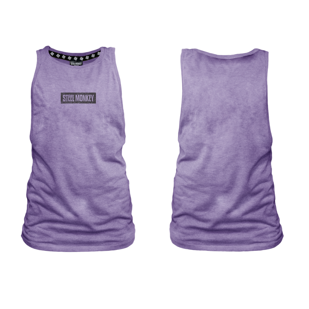 Ladies Muscle Tank - Indigo - Minimalistic - Black