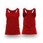 Ladies Straight Cut Vest - Blank - Red Brushed Spandex