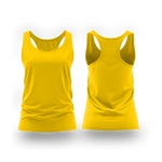 Ladies Straight Cut Vest - Blank - Yellow Brushed Spandex