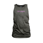 Ladies Muscle Tank - Charcoal - 3D Design - Purple