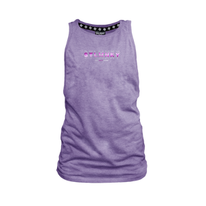 Ladies Muscle Tank - Indigo - 3D Design - Purple