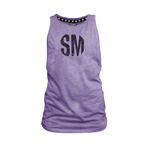 Ladies Muscle Tank - Indigo - SM Grunge - Black