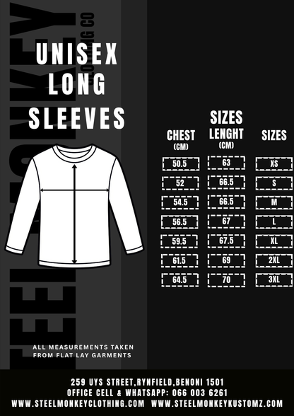 Steel Monkey - Unisex Long Sleeve Staple (Black Cotton)