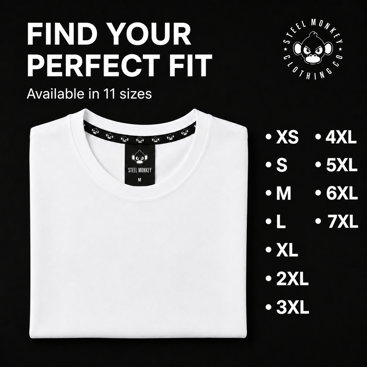 Steel Monkey™ Men's Bamboo Tee — White