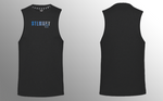 Mens Muscle Tank -  Blue & Grey Ombre - Black