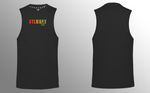 Mens Muscle Tank - Red & Green Ombre - Black