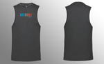 Mens Muscle Tank - Blue & Red Ombre - Charcoal