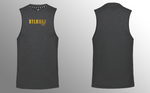 Mens Muscle Tank - Gold Ombre - Charcoal