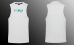 Mens Muscle Tank -  Blue & Green Ombre - White