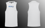 Mens Muscle Tank -  Blue & Grey Ombre - White