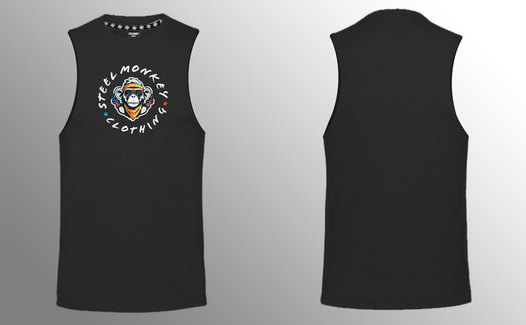 Mens Muscle Tank - Black - Boss Monkey