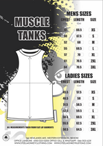 Ladies Muscle Tank - Grey - SM Small - Orange