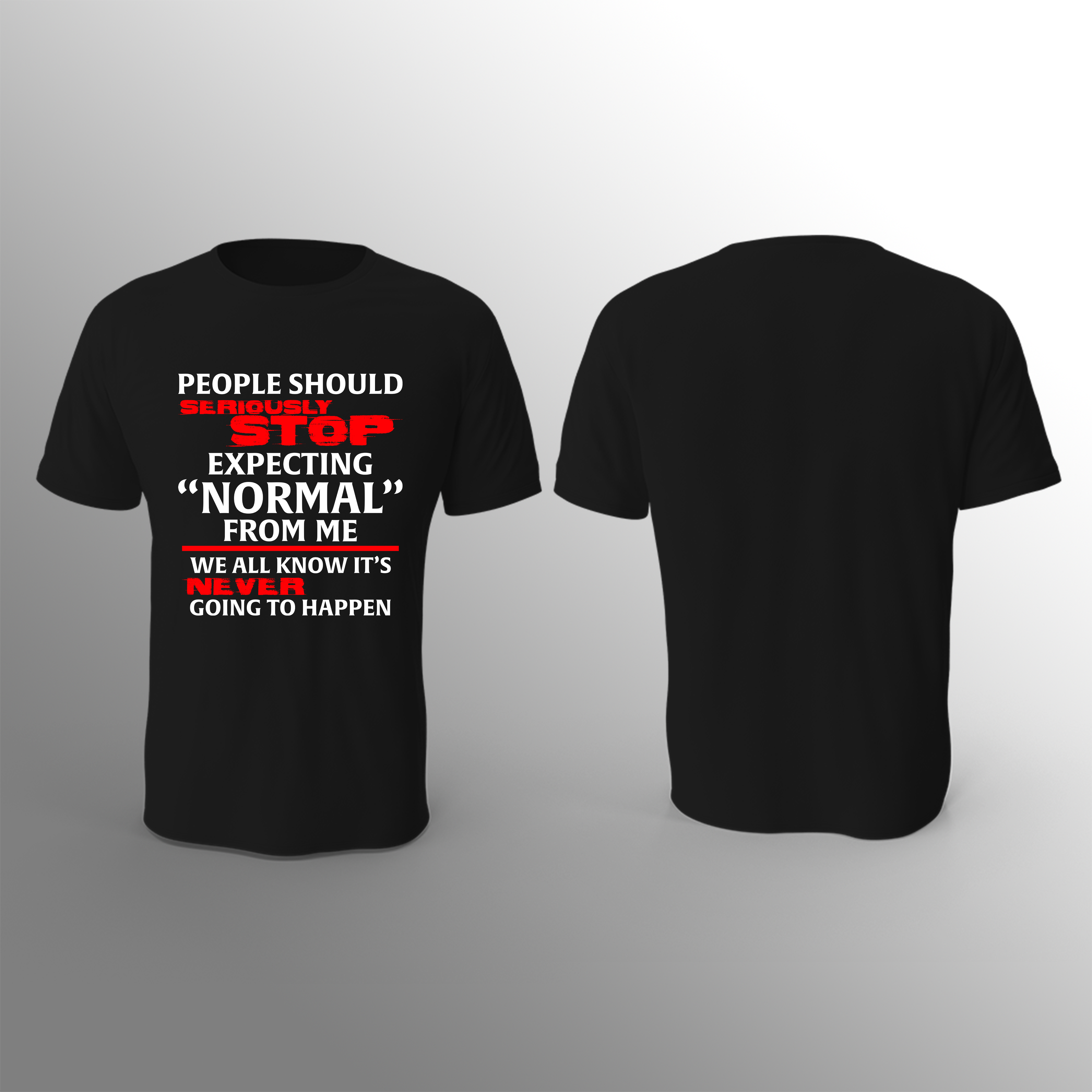 Normal ? - T-Shirts - Black