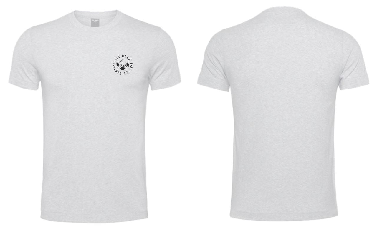 Men's Performance Fitted T-Shirt - White - Small - SM Monkey - Black