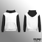 Ladies Blank Hoodie - White & Black Fleece