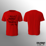 SM Christmas - T-Shirt - Red - Naughty List - Black