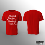 SM Christmas - T-Shirt - Red - Naughty List - White