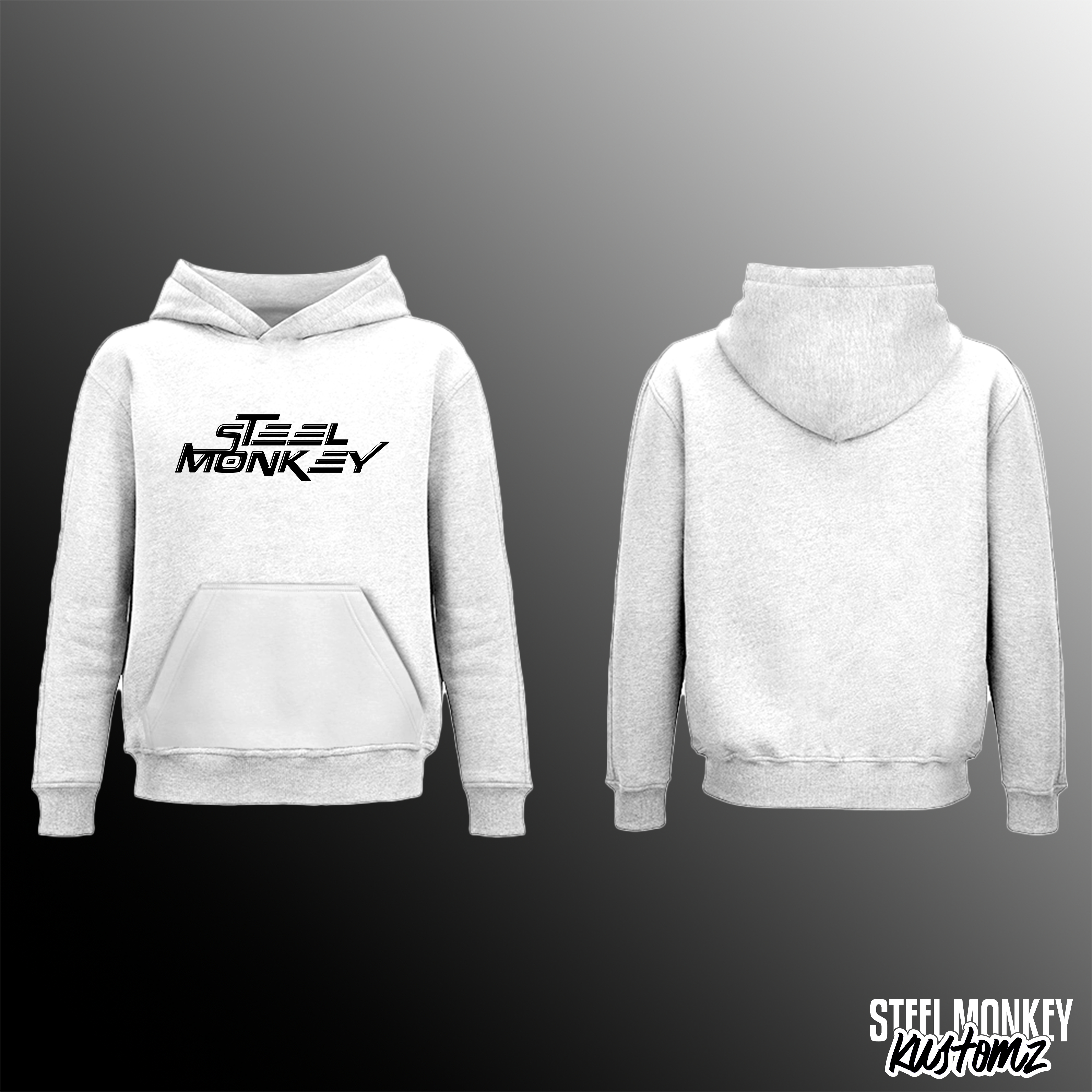 Mens Hoodie - SM Design - White