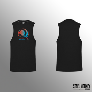 Mens Muscle Tanks - Black - Red & Blue