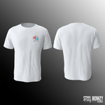 Mens T-Shirts - White - Red & Blue