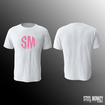 Ladies T-Shirt - White - Pink -  Big - SM Grunge - Chest