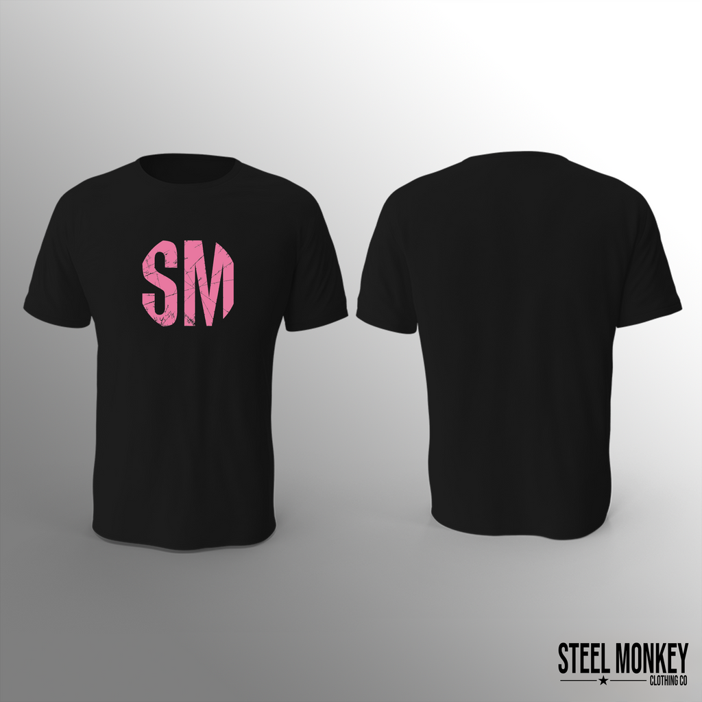 Ladies T-Shirt - Black - Pink - SM Grunge