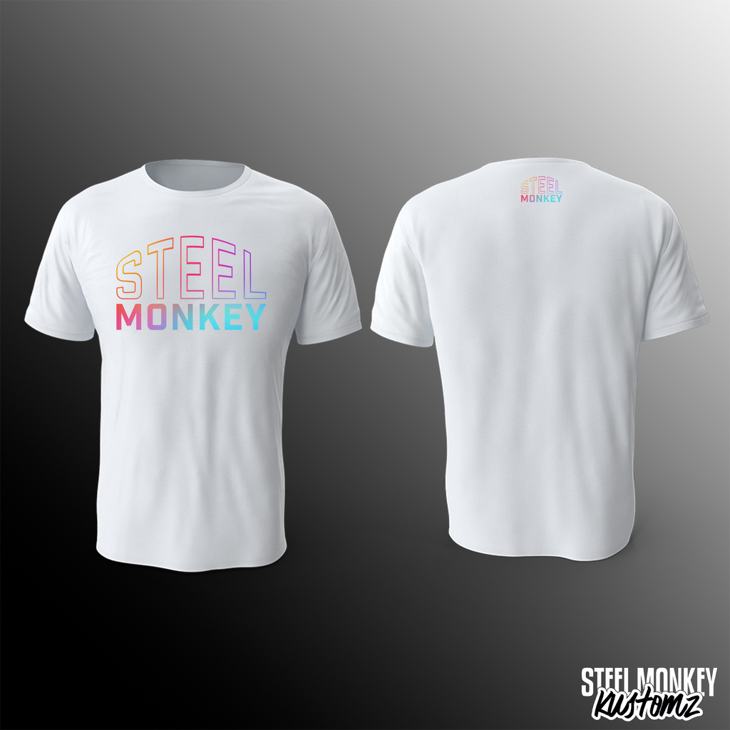 Ladies T-Shirts - White - Colourful SM