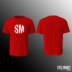 Ladies T-Shirt - Red - Big - White SM Grunge