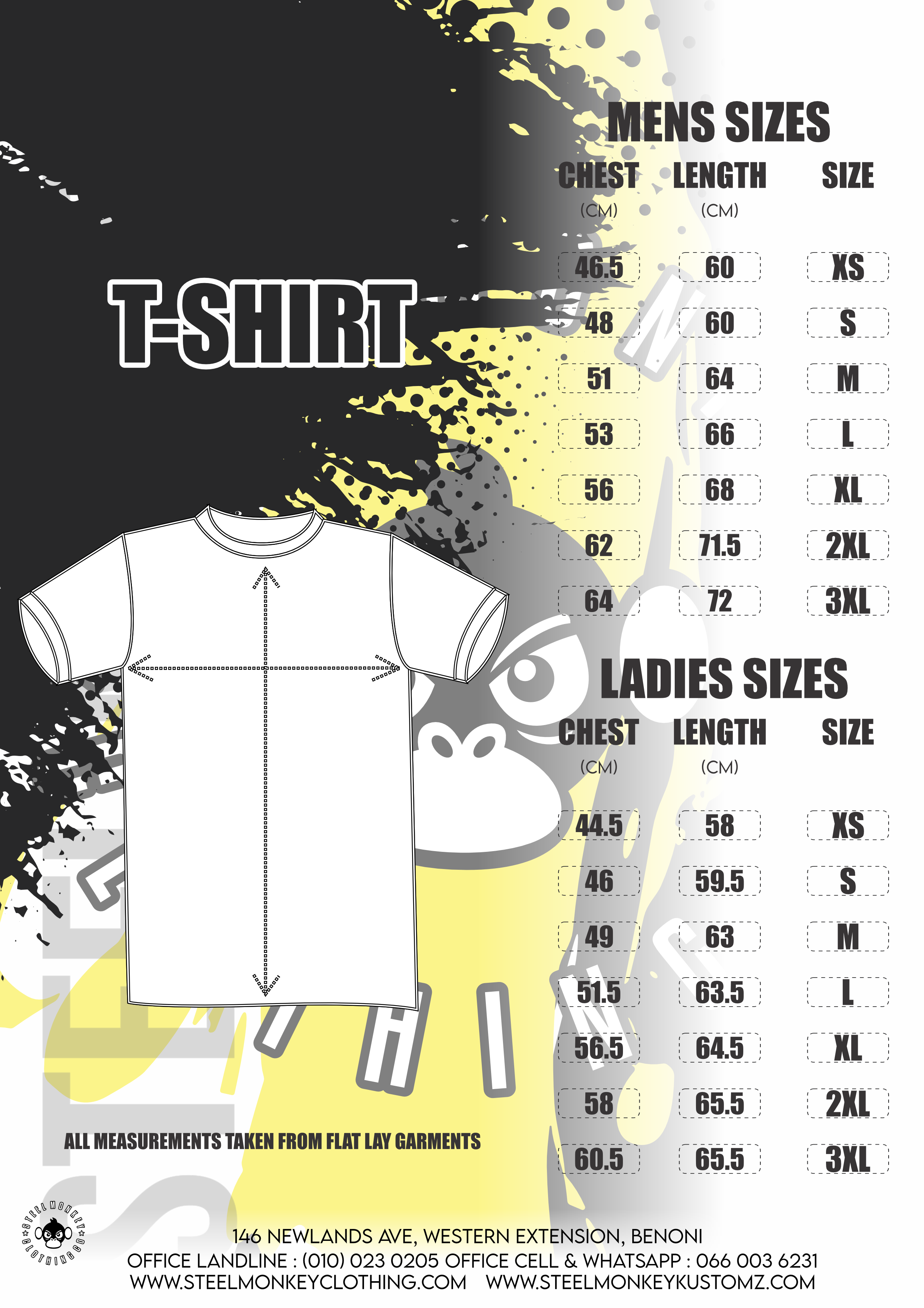 Fusion Mens T-Shirts - Black - Yellow & White - Pocket