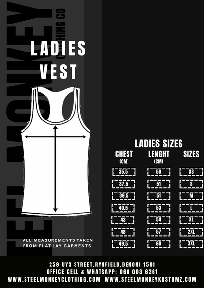 Steel Monkey  — The Ladies Crisp Vest (White Cotton)