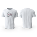 Ladies T-Shirt  - White - Big SM - Pink Logo