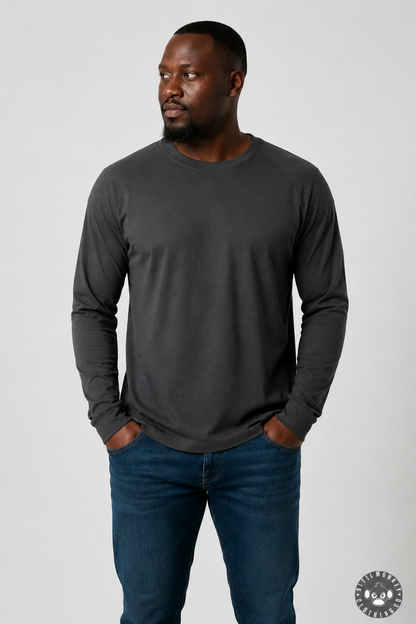 Charcoal Long Sleeve — Men's with Logo