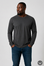 Charcoal Long Sleeve — Men's with Logo