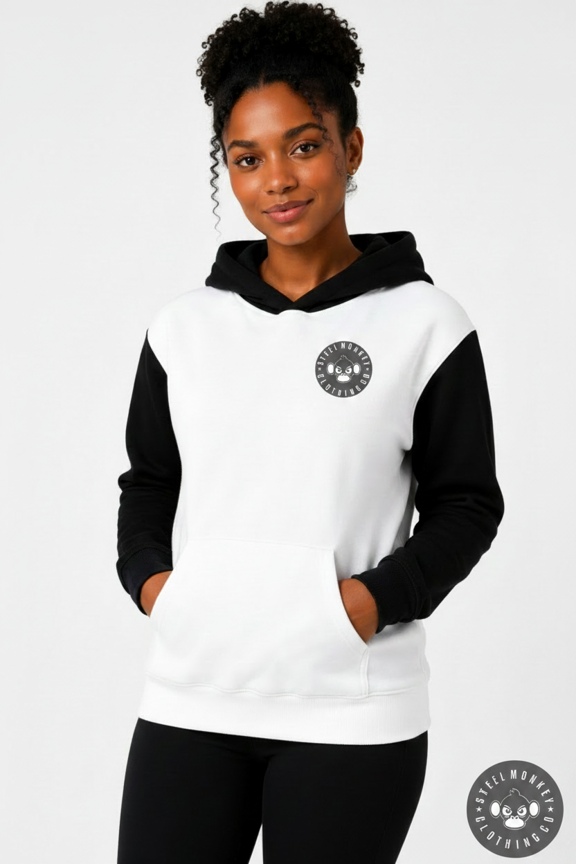 Contrast Hoodie — Front with Logo