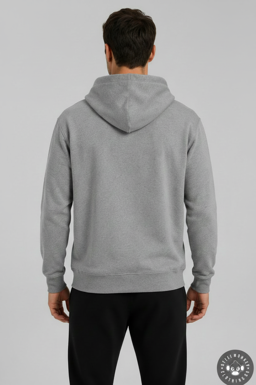 Steel Monkey  — The Men's Ash Hoodie (Brushed Fleece)